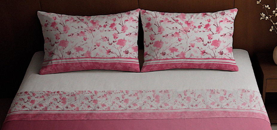 Completo Lenzuola Matrimoniale Biancaluna - Collezione Tramonti - 100% Cotone