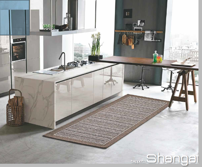 Tappeto Shangai By Suardi, Passatoia Moderna Antiscivolo Lavabile in Ciniglia