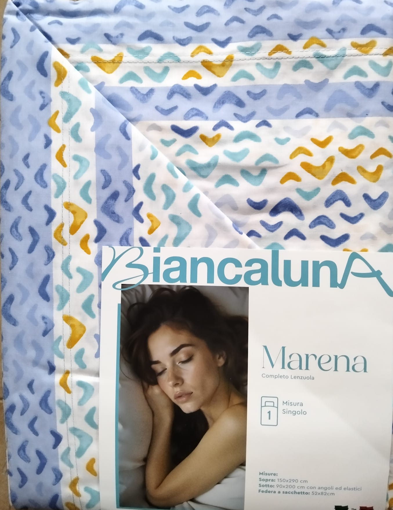 Lenzuola lettino Biancaluna Marena - Completo in Cotone