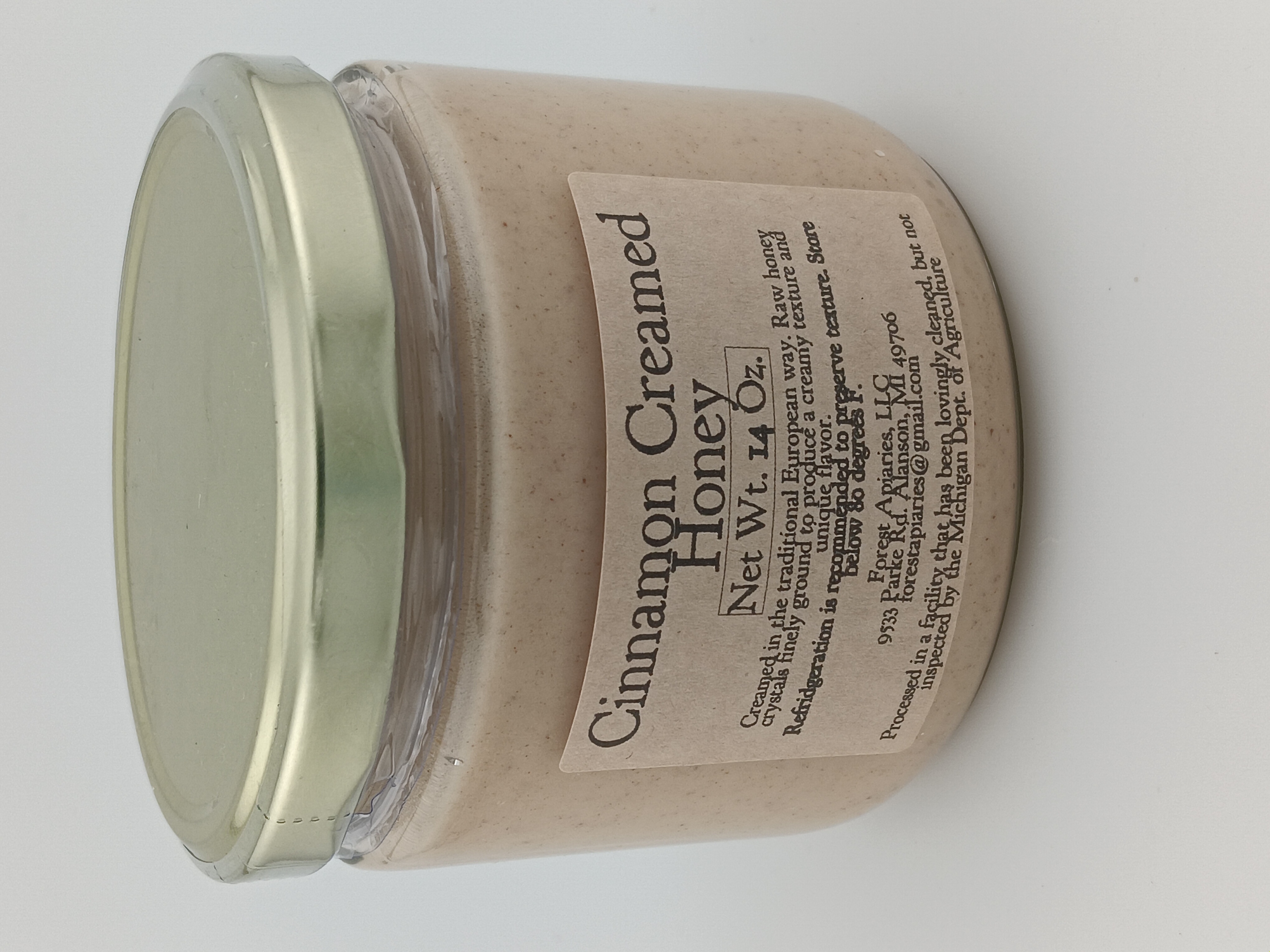 Cinnamon Creamed Wildflower Honey Glass Jar