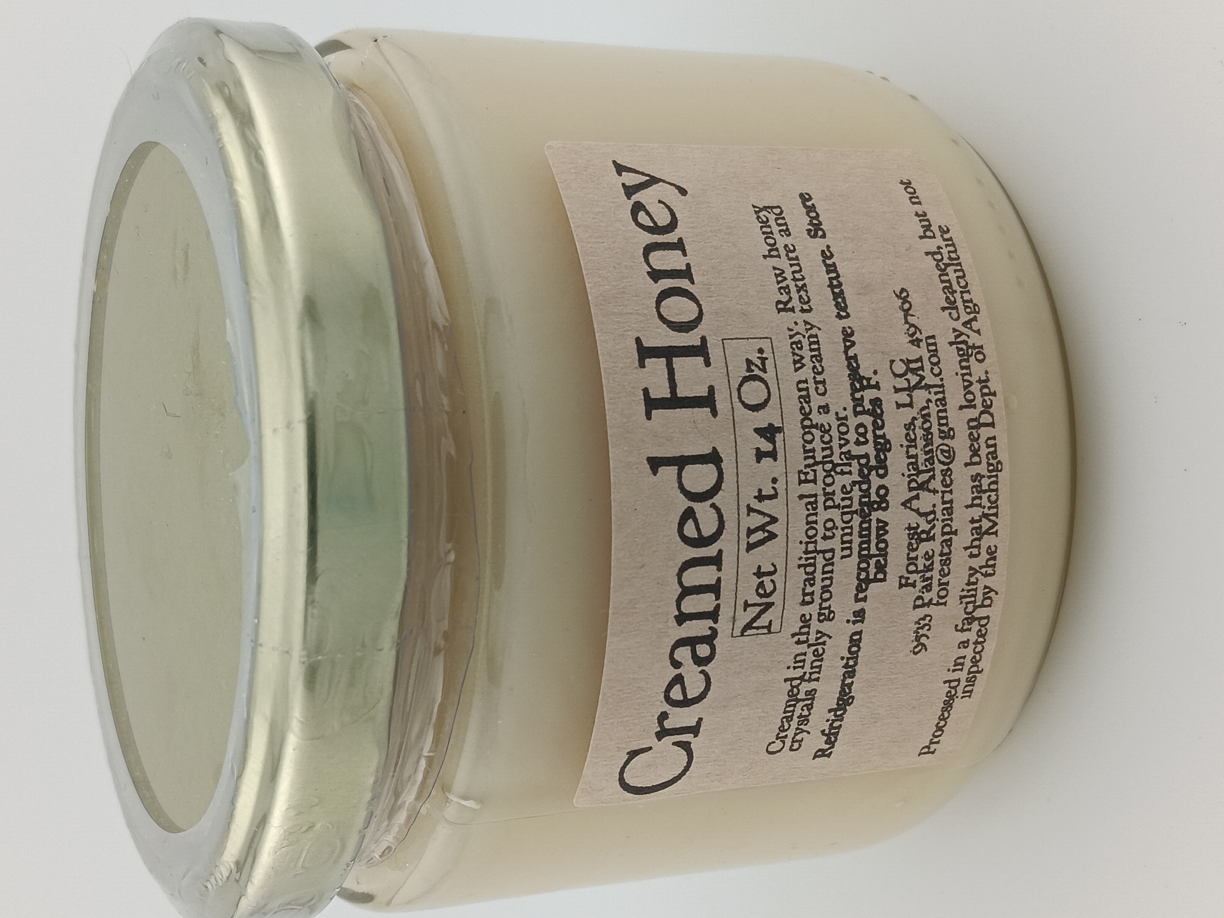 Creamed Wildflower Honey Glass Jar