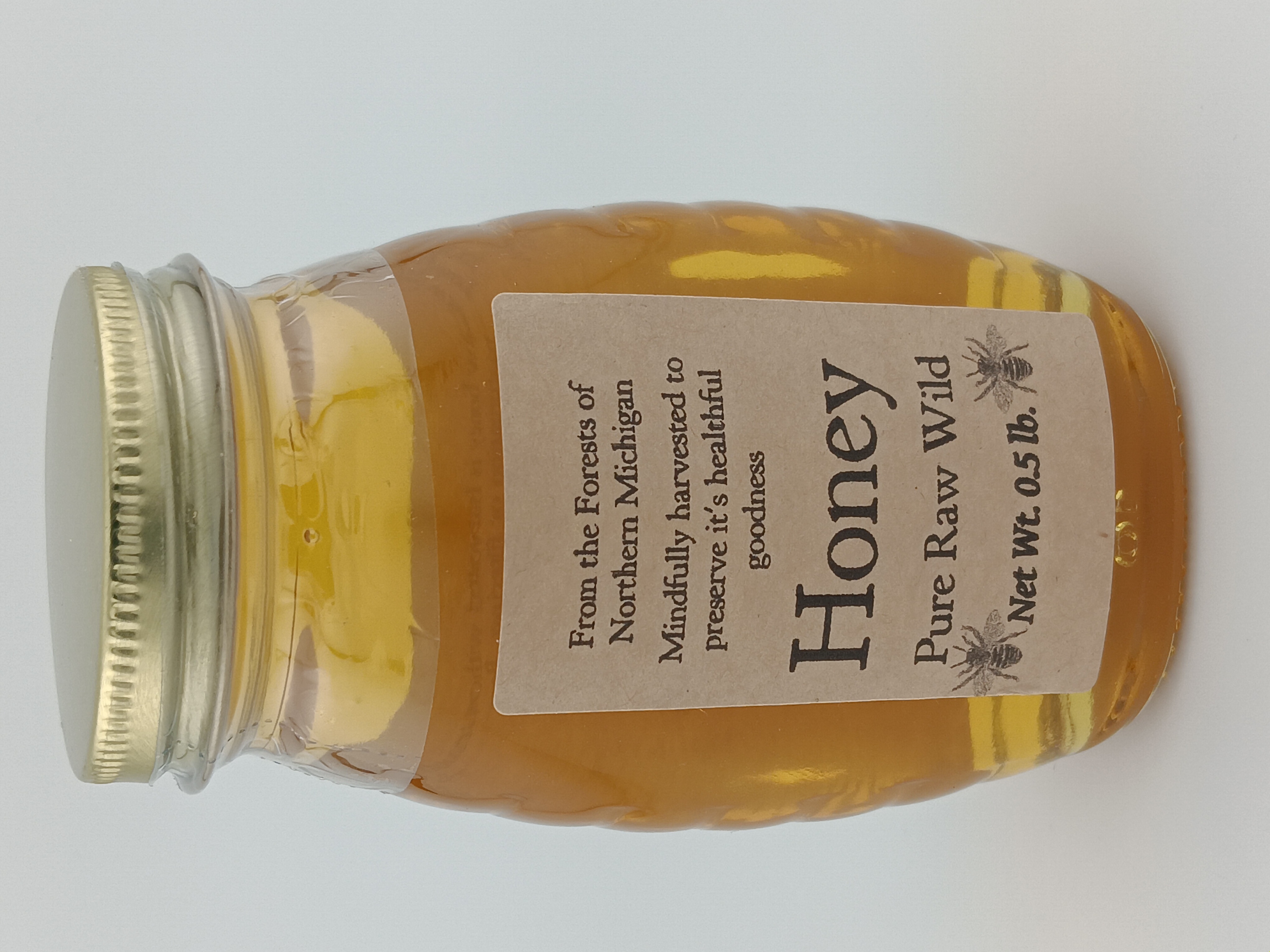 1/2 lb. Wildflower Honey Glass Jar