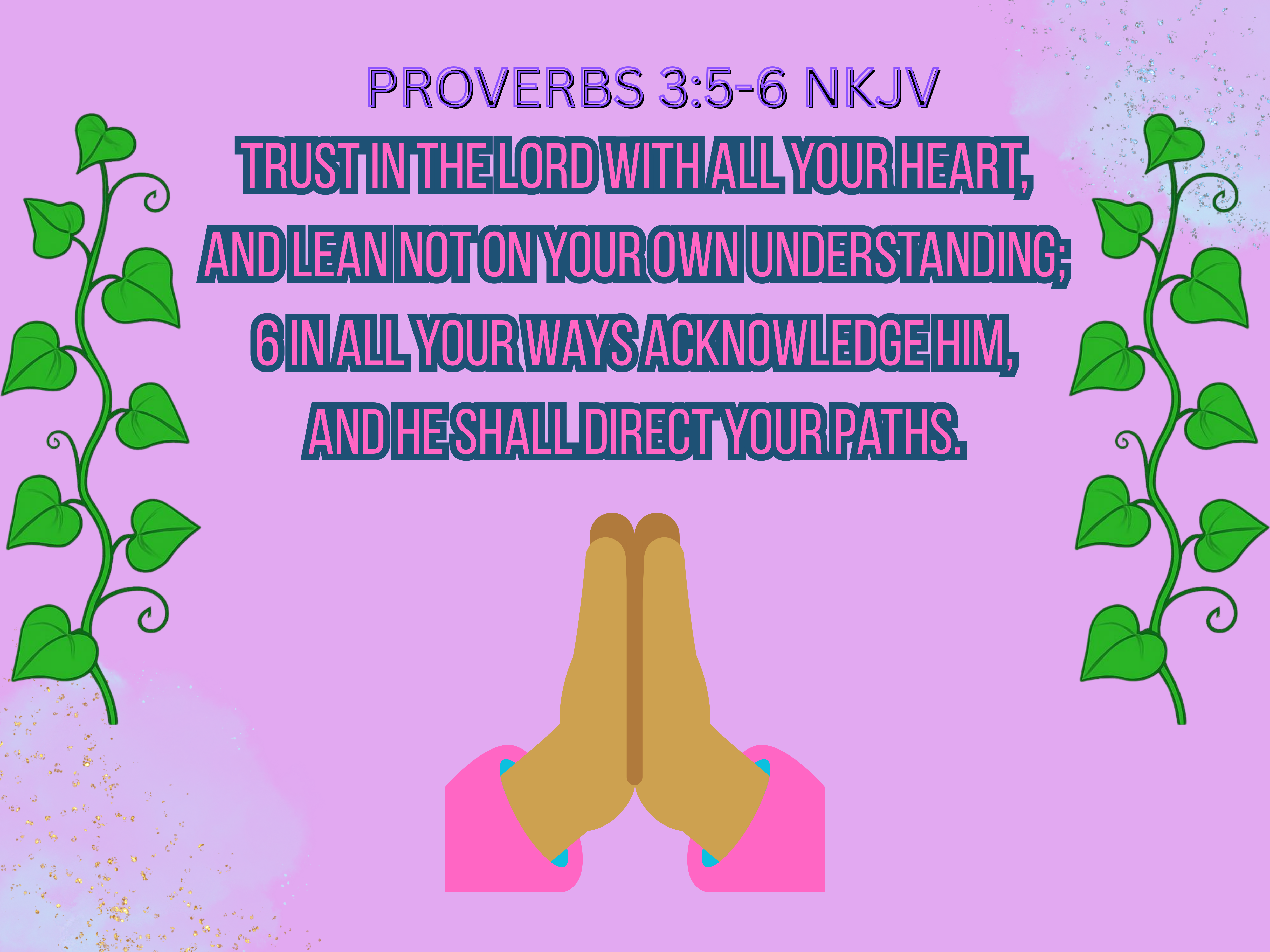 Proverbs 3:5-6 Digital Art Print