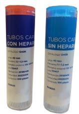 Tubo capilar con o sin heparina azul/ rojo Marca Pyrex.