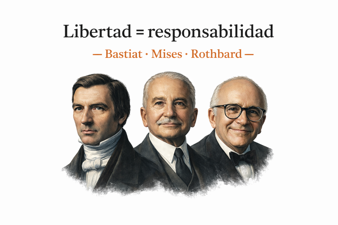 Camiseta negra "Libertad = responsabilidad" con logo estampado 100% algodón.