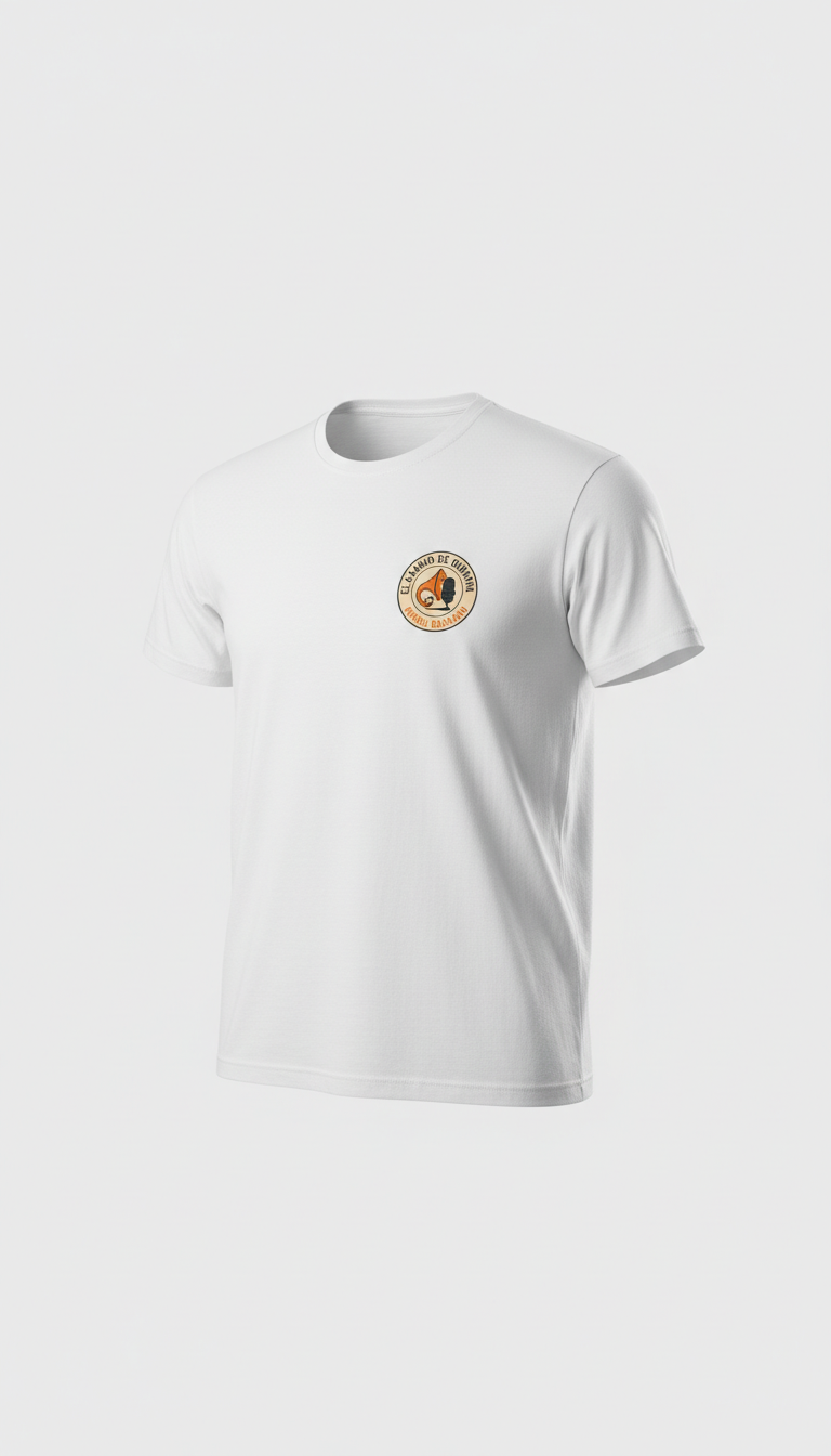 Camiseta blanca con frase de Javier Milei con logo estampado 100% algodón.