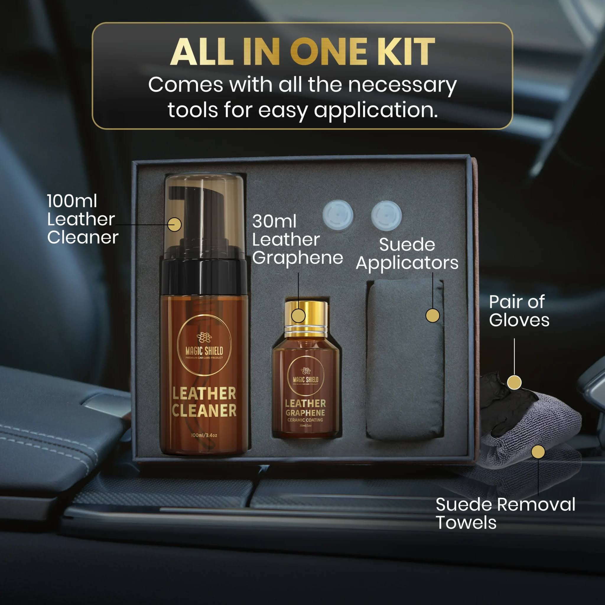 MAGIC SHIELD LEATHER GRAPHENE CERAMIC COATING