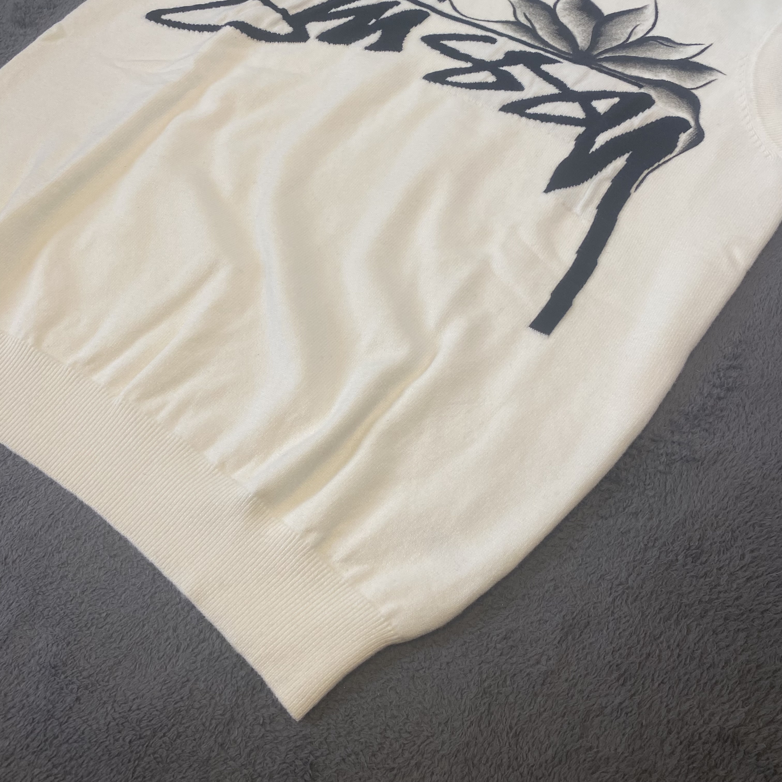 Stussy Knit Sweater Vest Cream - S