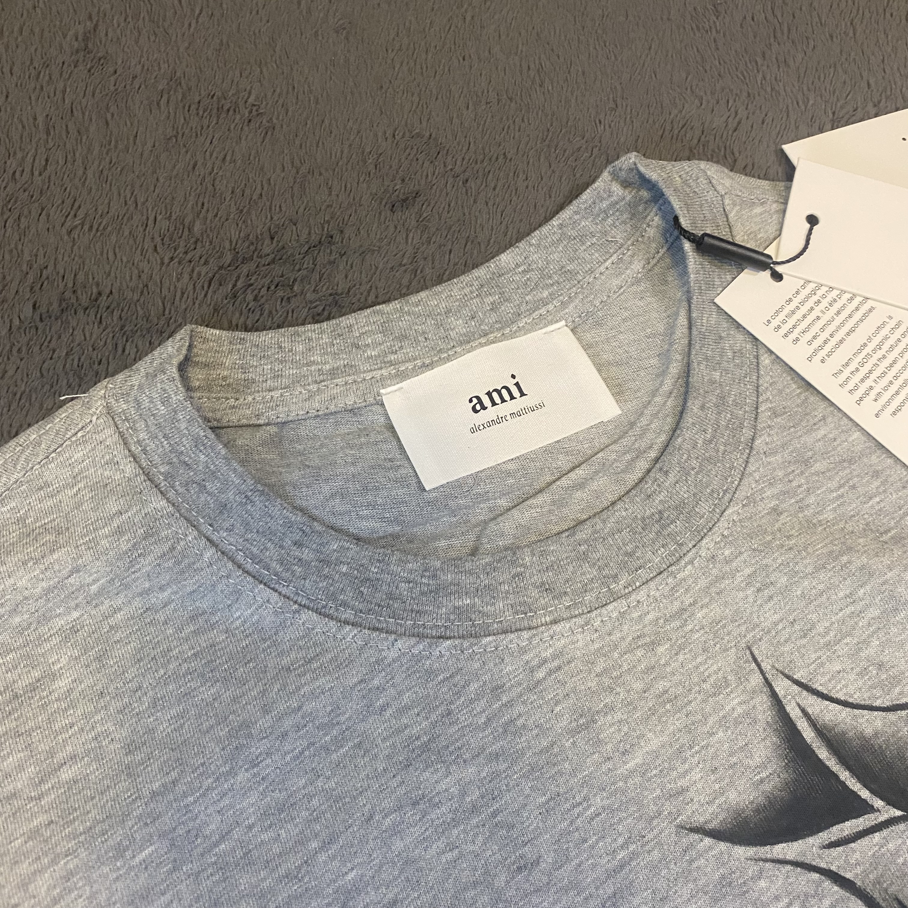 Ami Paris Grey T-shirt - M