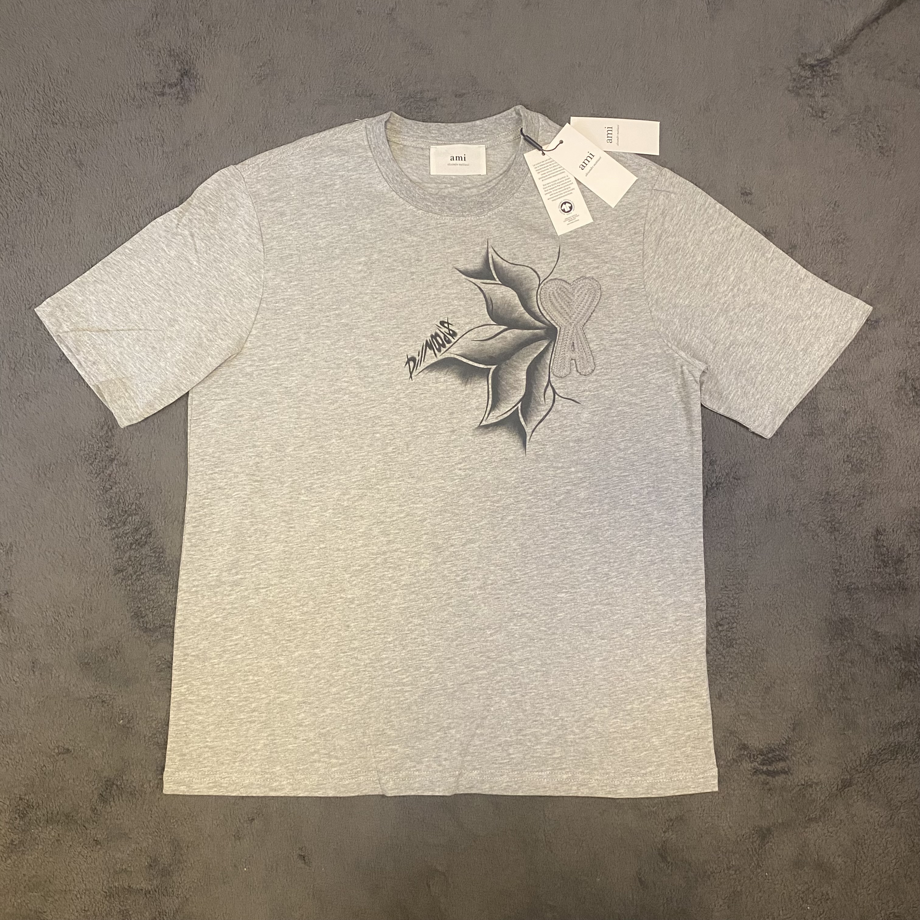 Ami Paris Grey T-shirt - M