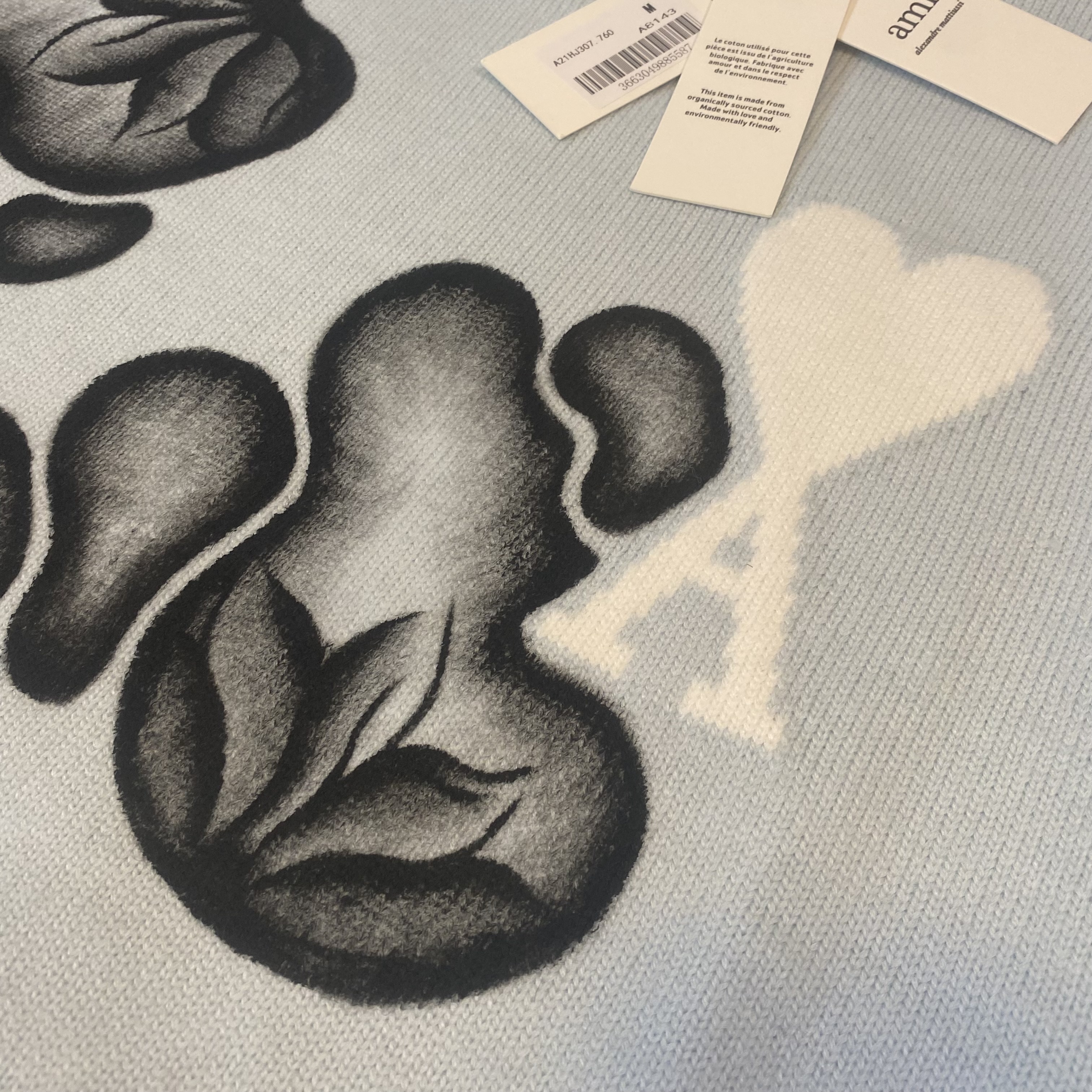 Ami Paris Light Blue Sweater - M