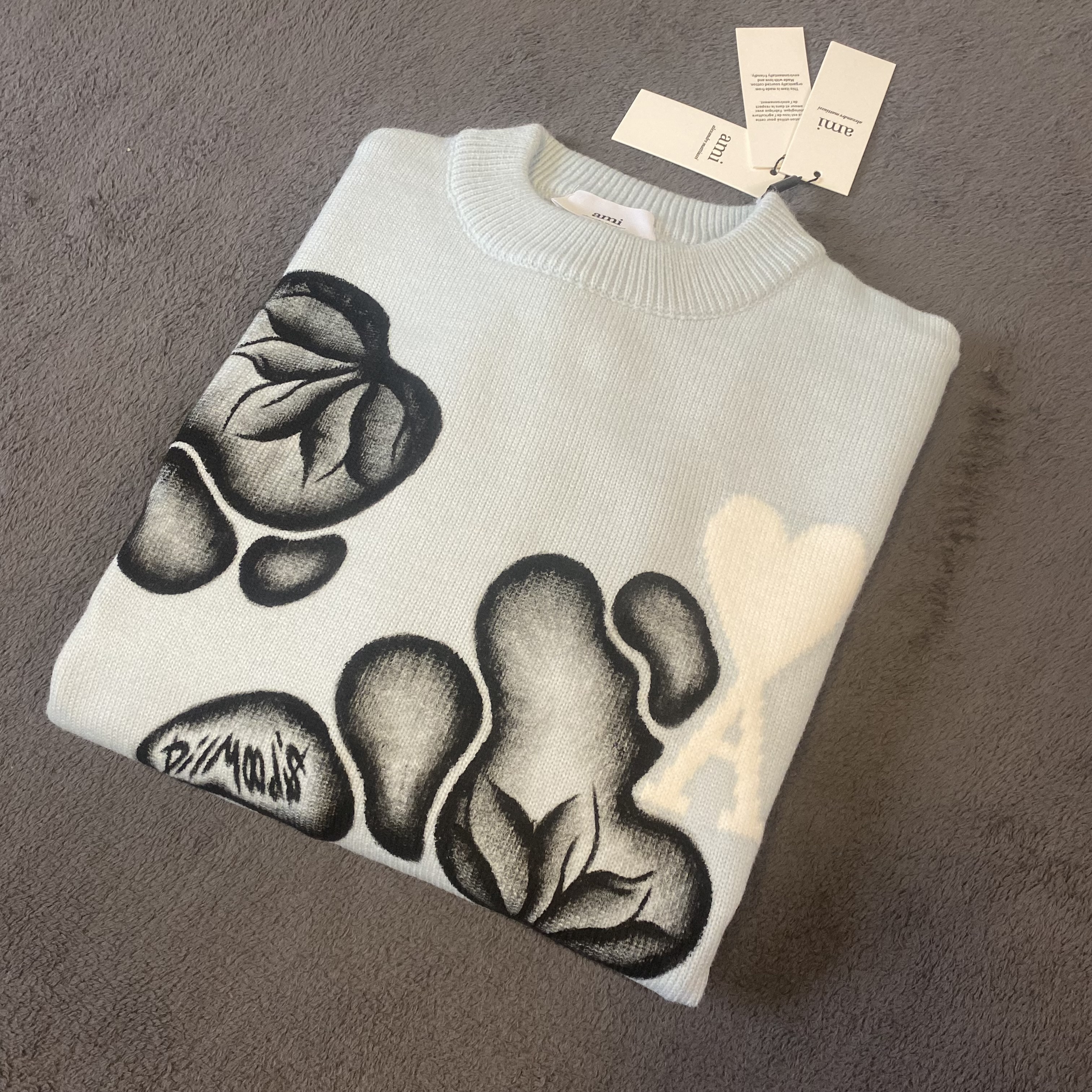 Ami Paris Light Blue Sweater - M