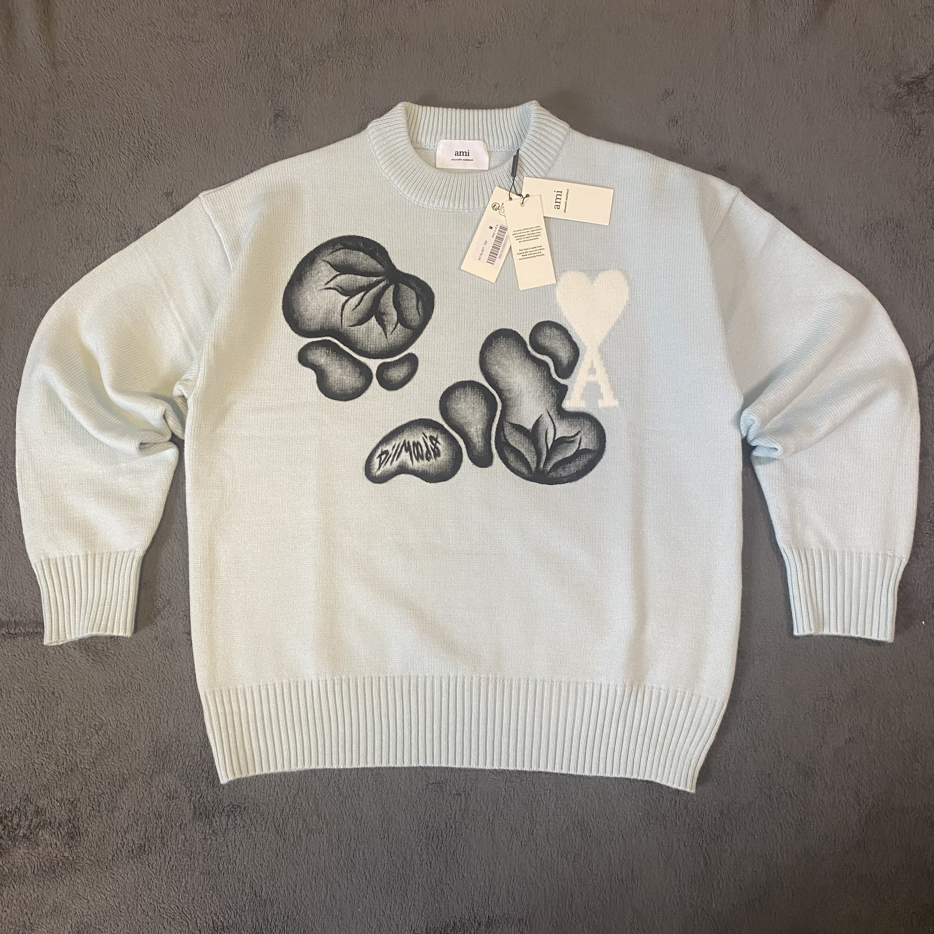 Ami Paris Light Blue Sweater - M