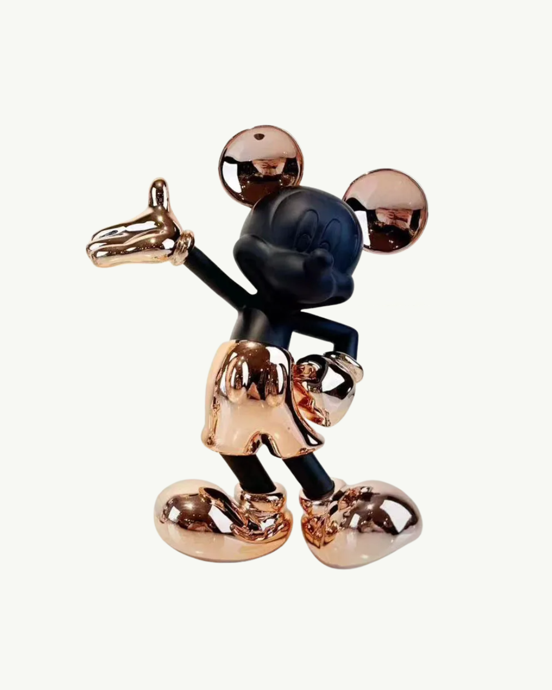 Estátua Decorativa Rosé Gold Mickey Mouse