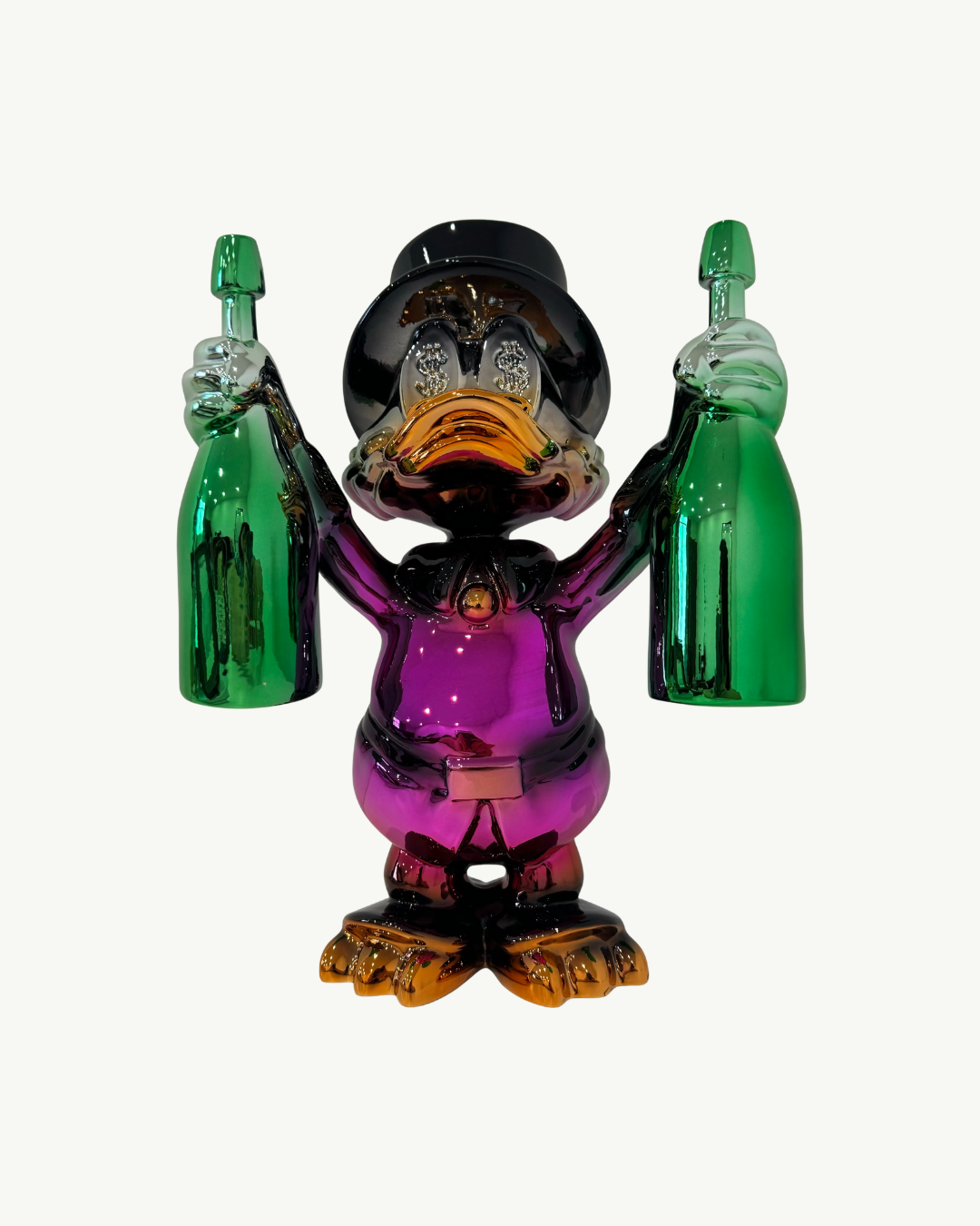 Estátua Decorativa Tio Patinhas Champanhe 2