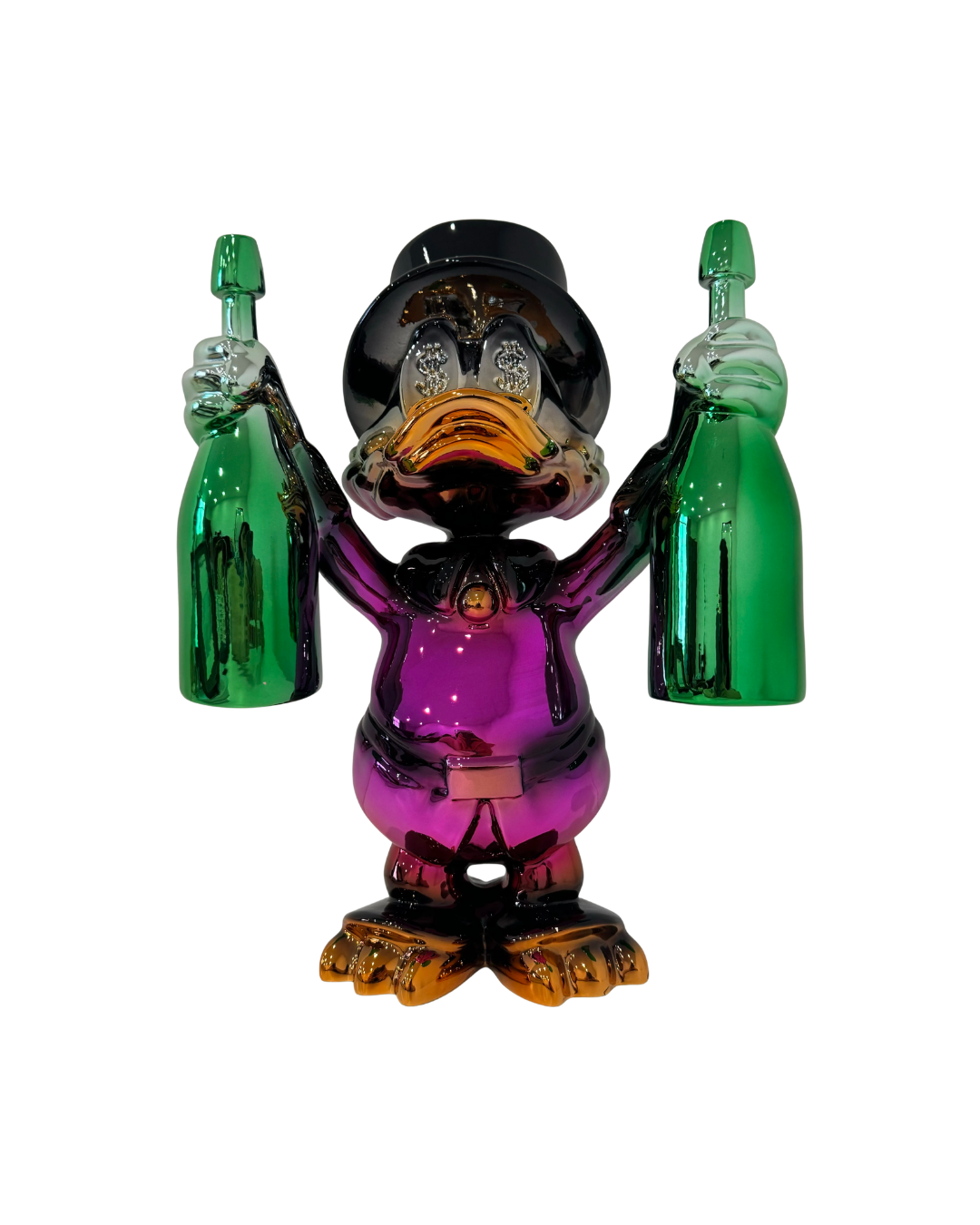 Estátua Decorativa Tio Patinhas Champanhe 2