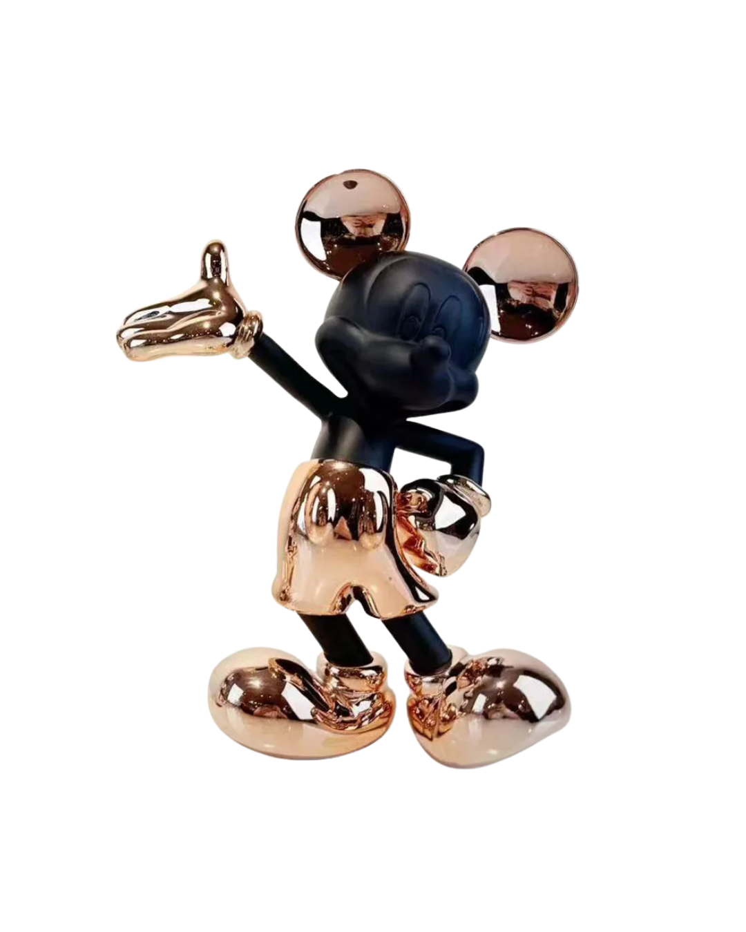 Estátua Decorativa Rosé Gold Mickey Mouse