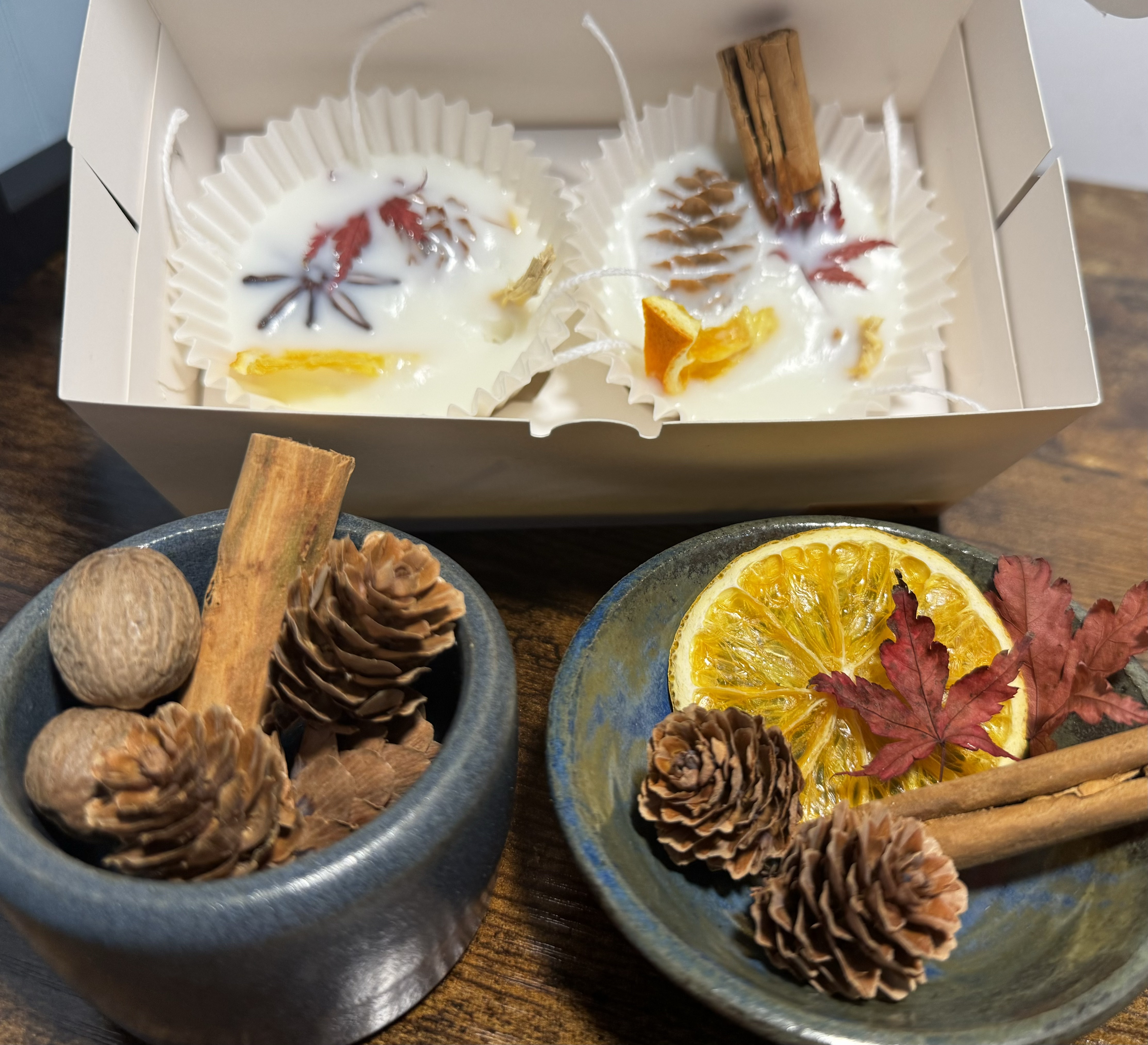 Handmade Fire Lighters with cinnamon and orange