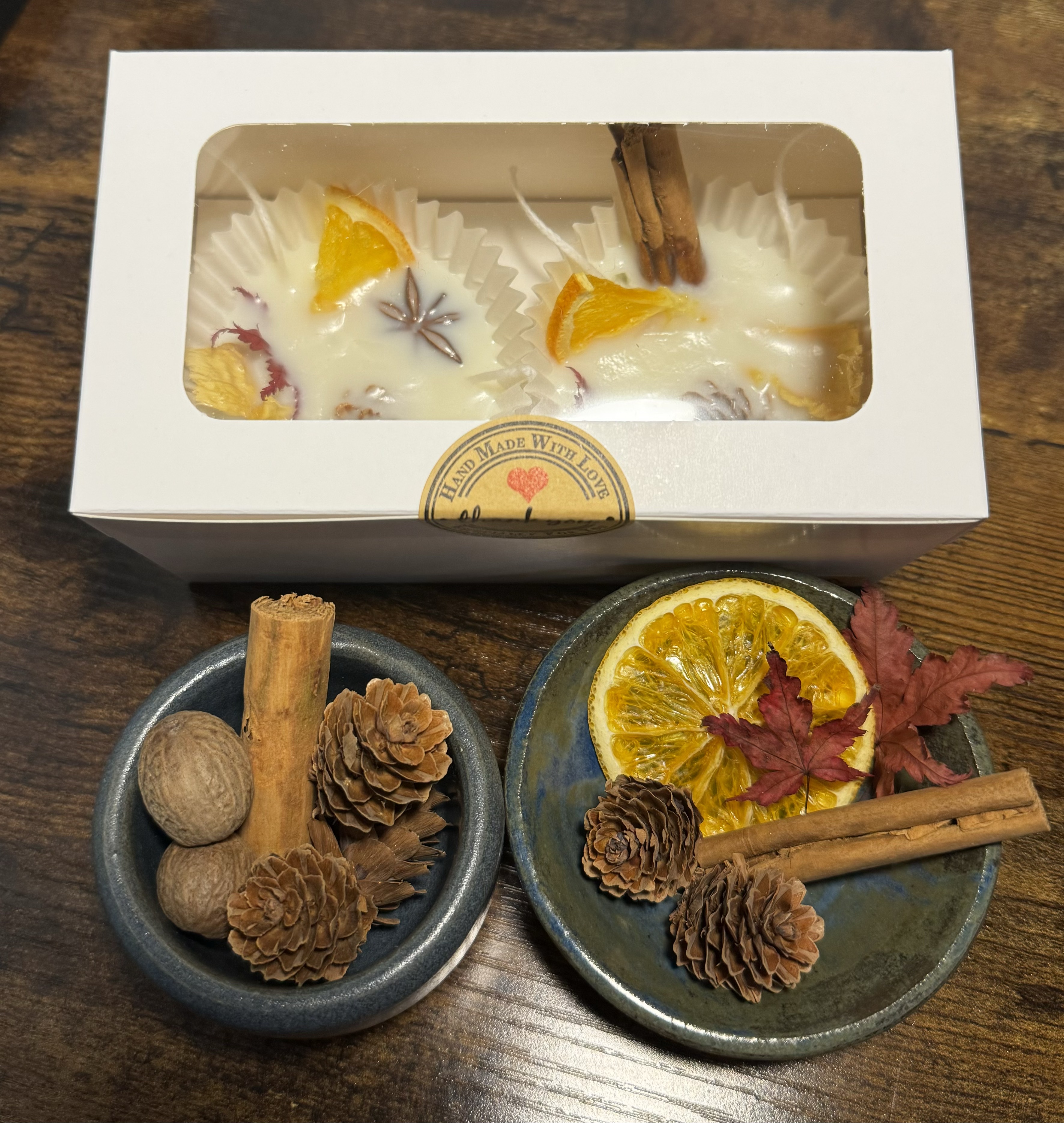 Handmade Fire Lighters with cinnamon and orange