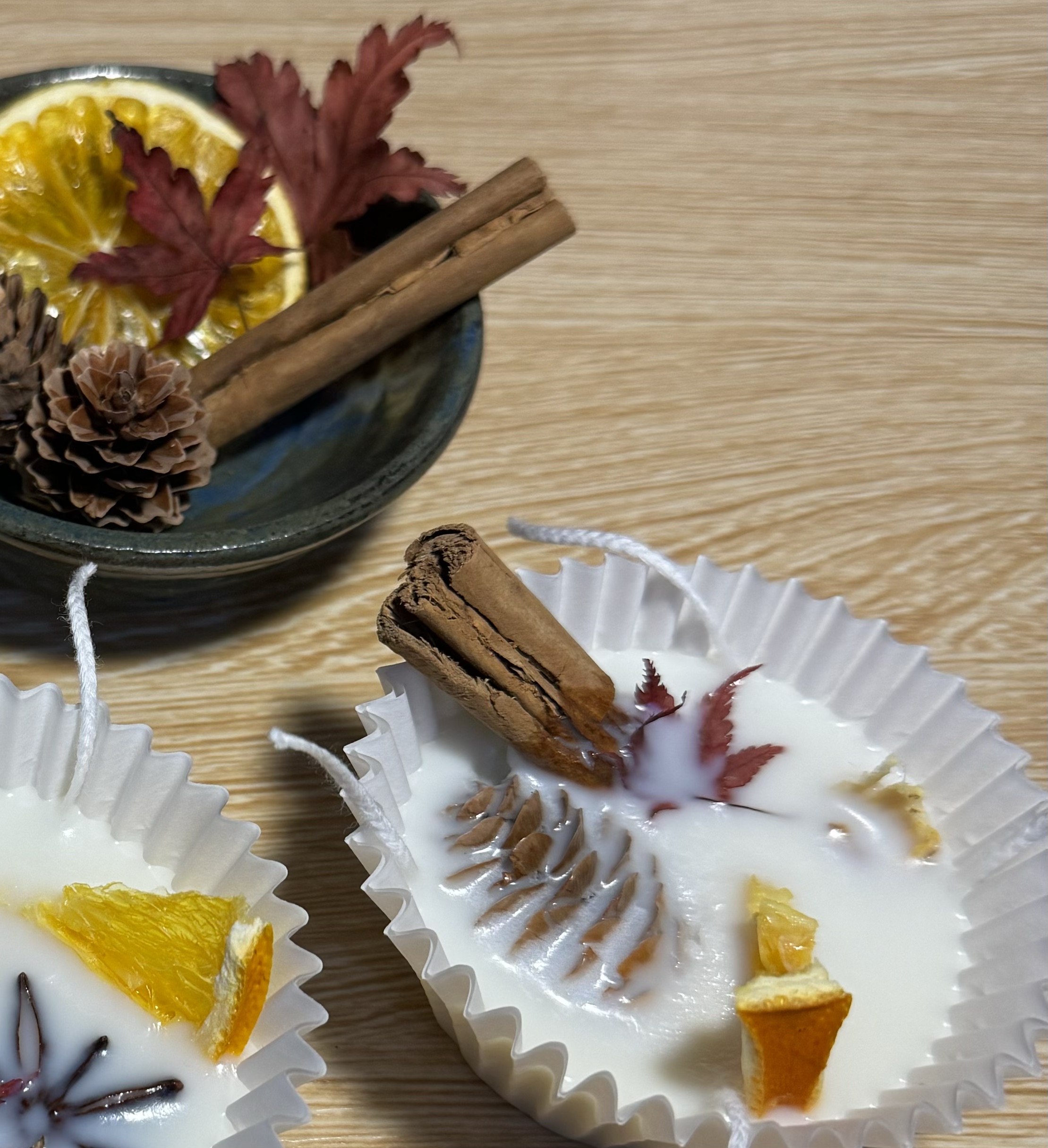 Handmade Fire Lighters with cinnamon and orange