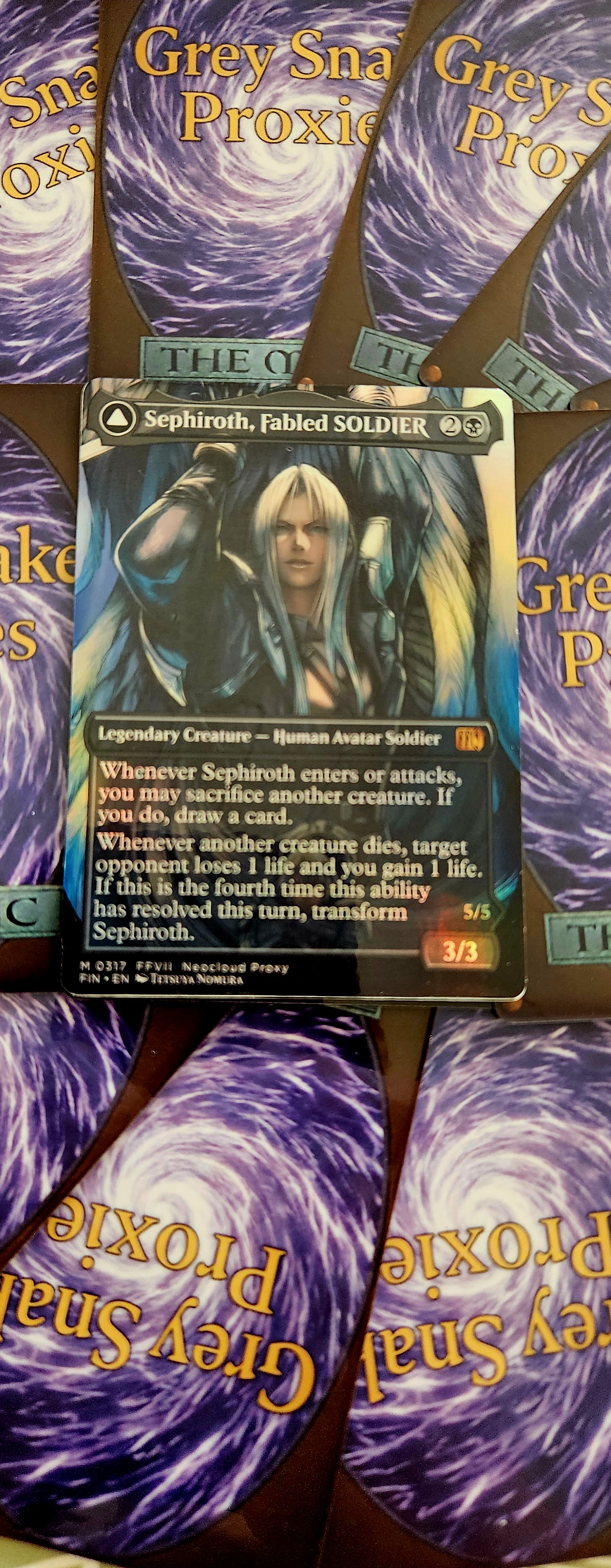 Double Sided Foil Proxy Card