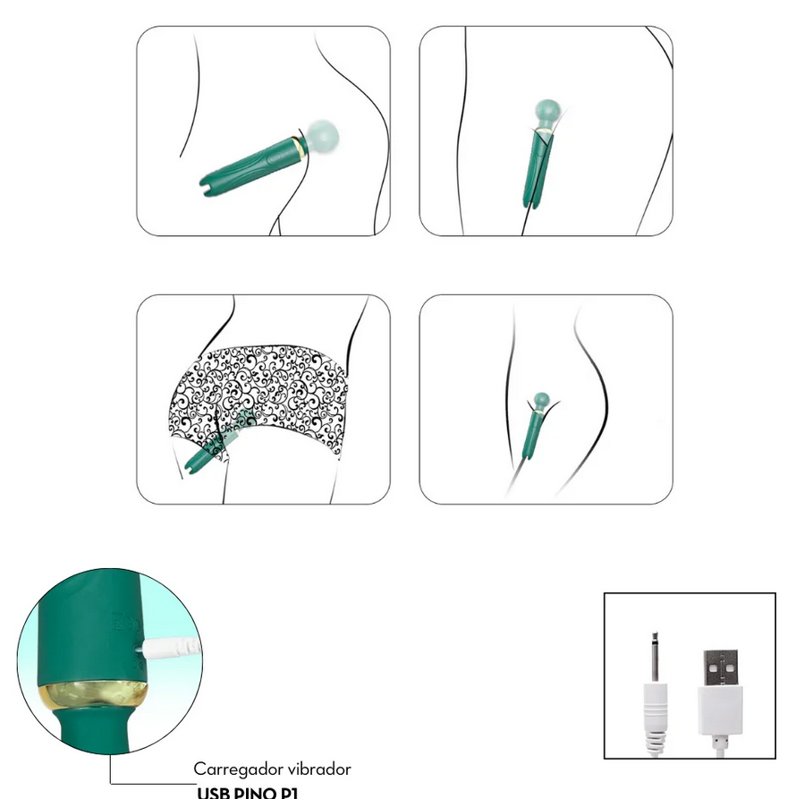 Varinha Mágica com Relevos Massageadores