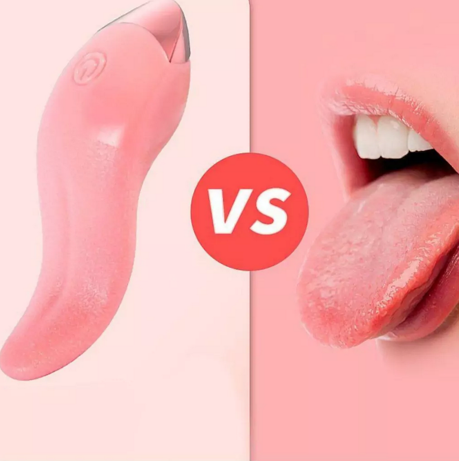 Estimulador de Clitóris em formato de Língua com Aquecimento