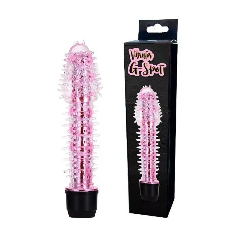 Vibrador G-Spot em Jelly Texturizado Multivelocidade Rosa