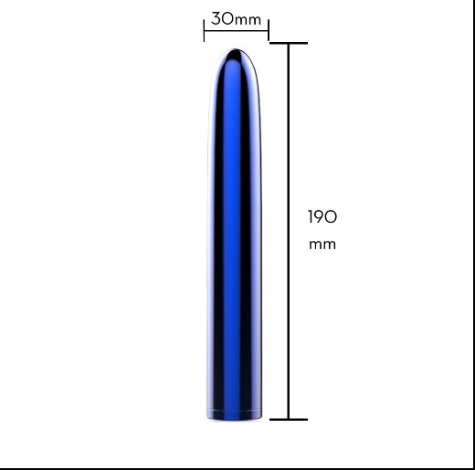 Cápsula vibratória metalizada com ponta arredondada 