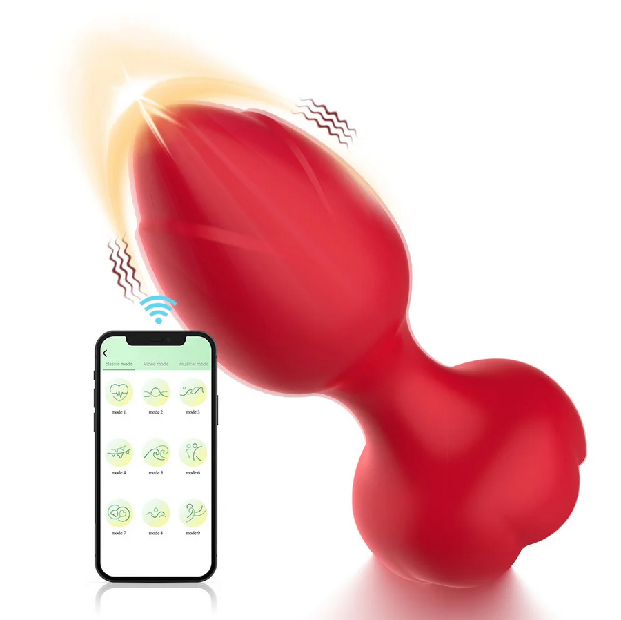 Plug Anal em formato de Flor por Aplicativo