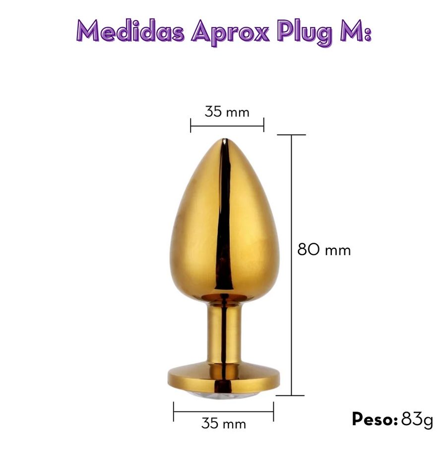  Plug Anal com Jóia na base 