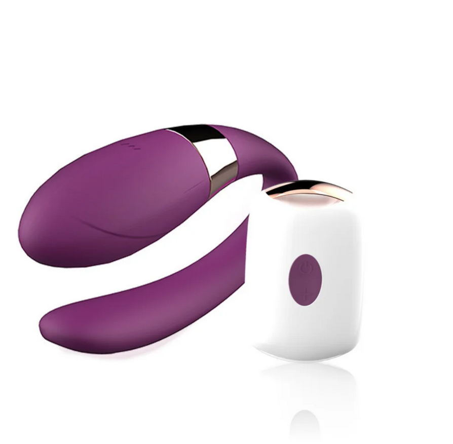 Vibrador para Casal em C com Controle Remoto