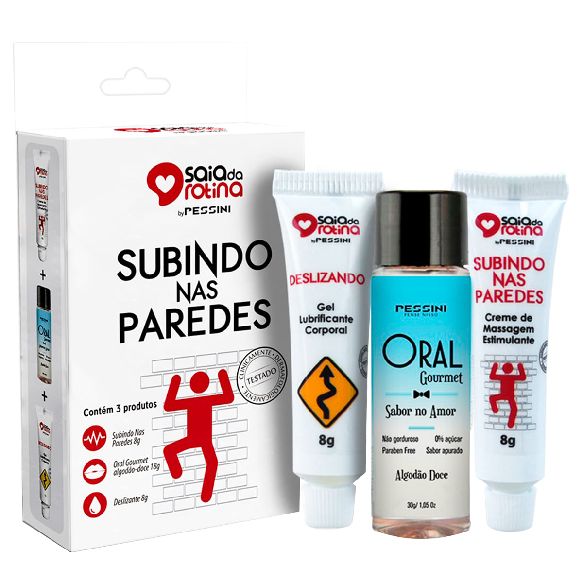 Kit Subindo Pelas Paredes com 3 Géis Funcionais Linha Saia da Rotina 