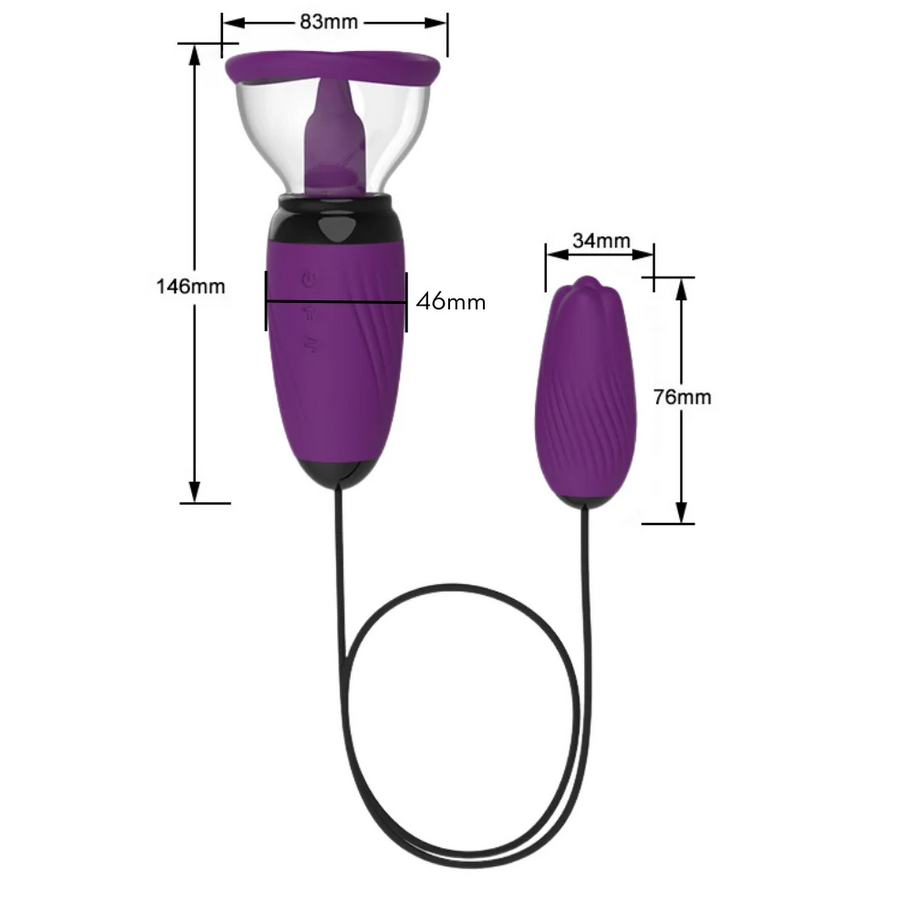 Estimulador Clitoriano língua mágica duplo