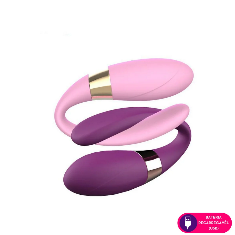 Vibrador para Casal em C com Controle Remoto