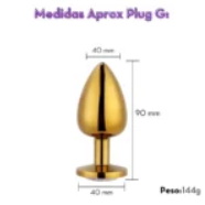  Plug Anal com Jóia na base 