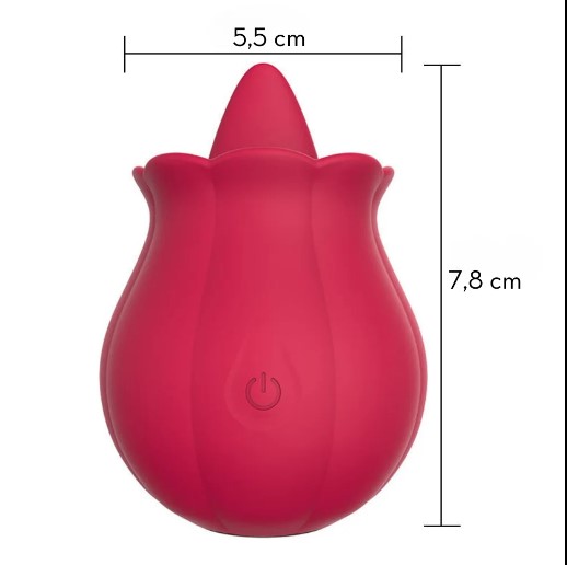 Vibrador com estimulador clitoriano em formato de língua 