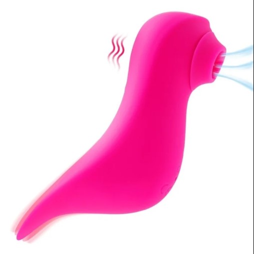 Vibrador estimulador clitoriano com Tecnologia de Vibroar e língua mágica 