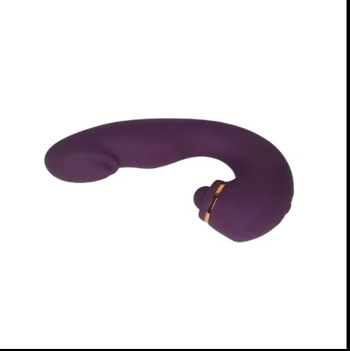 Vibrador estimulador 3 em 1 com formato de glande 