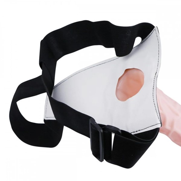 Cinta com Capa Peniana Realística e Vibro Interno e Controle