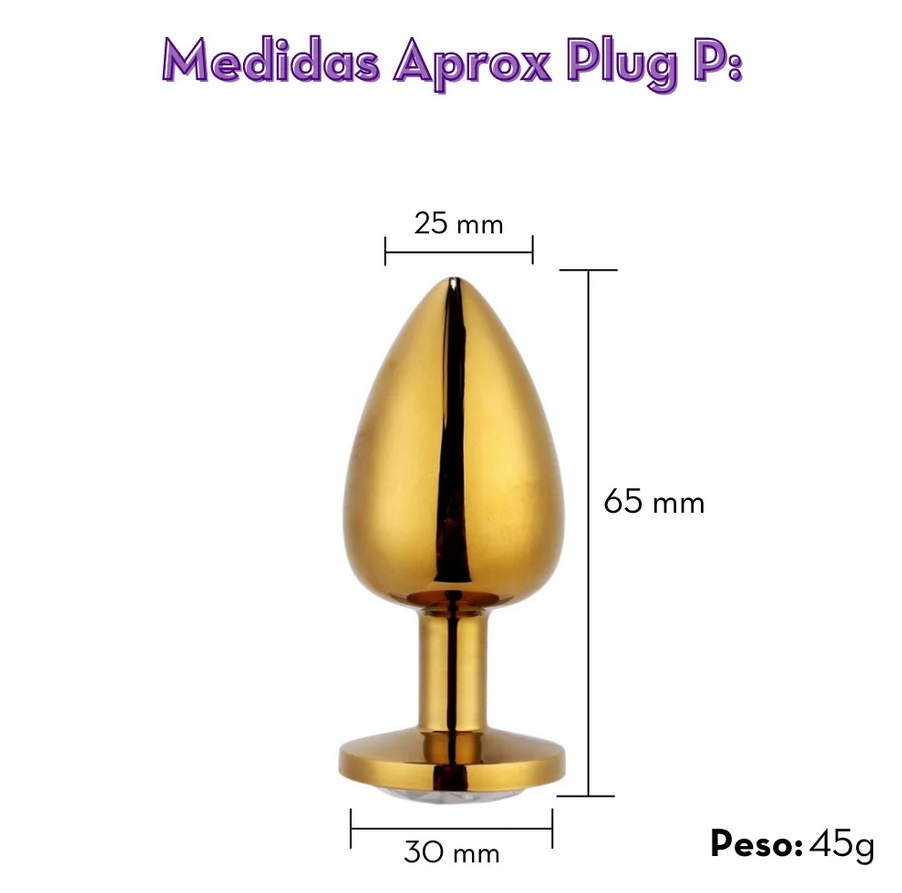  Plug Anal com Jóia na base 