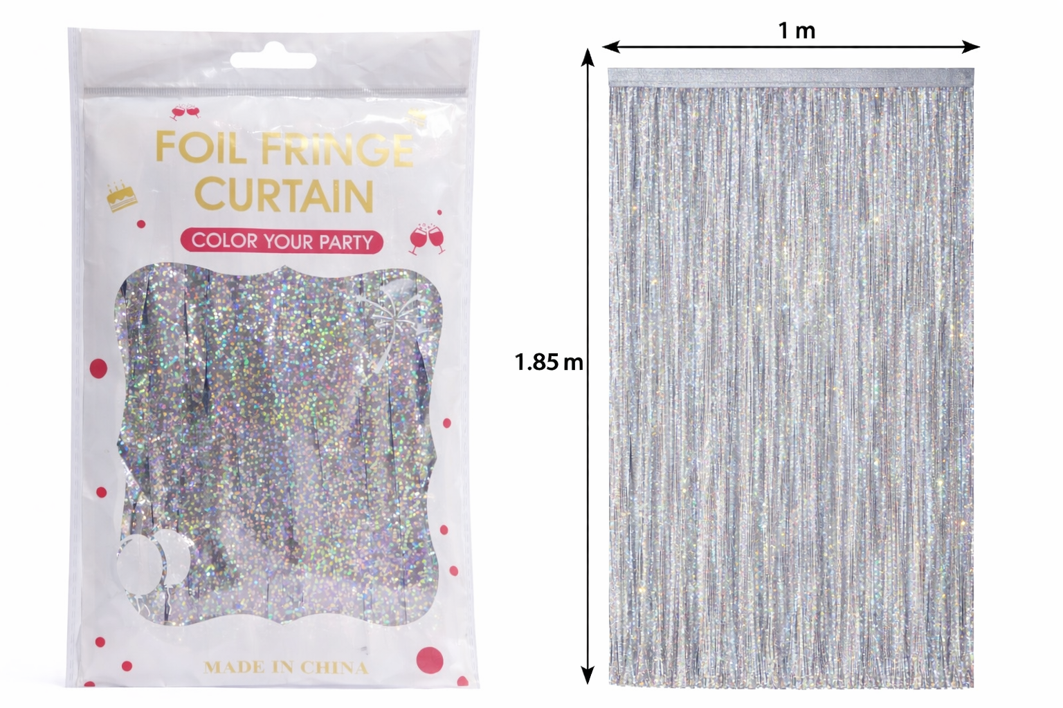 Cortina de Fiesta - Tornasol Plata