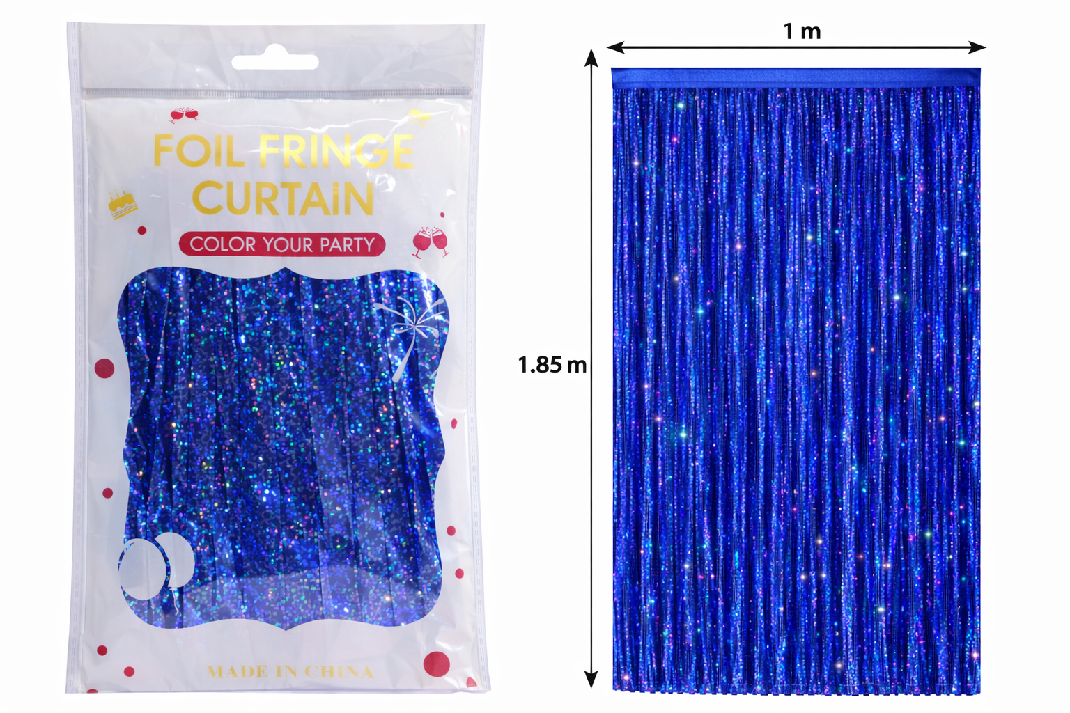 Cortina de Fiesta - Tornasol Azul