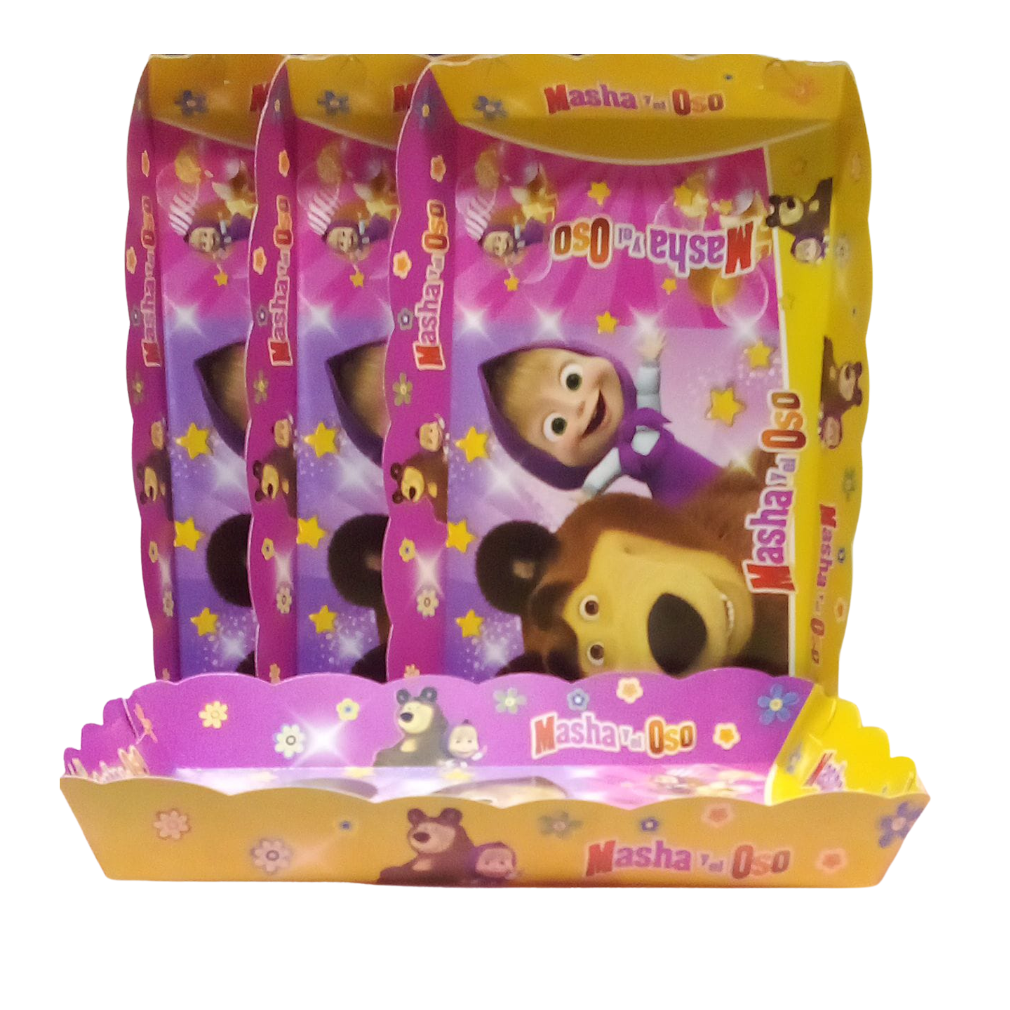 Bandejas para Bocaditos Masha y el Oso - Set de 4 Unidades