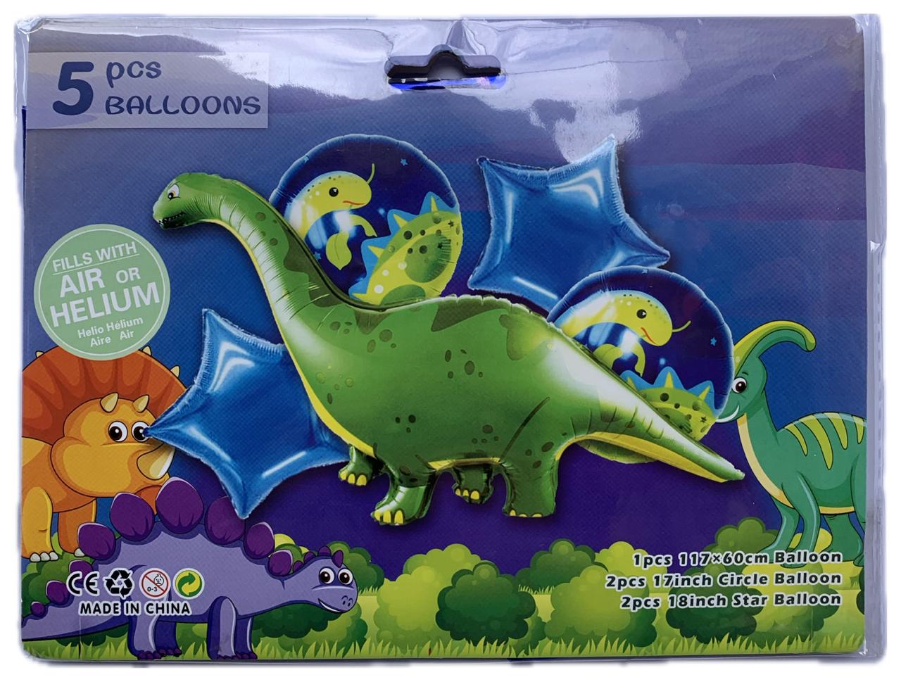 Bouquet de 5 Globos de Dinosaurios