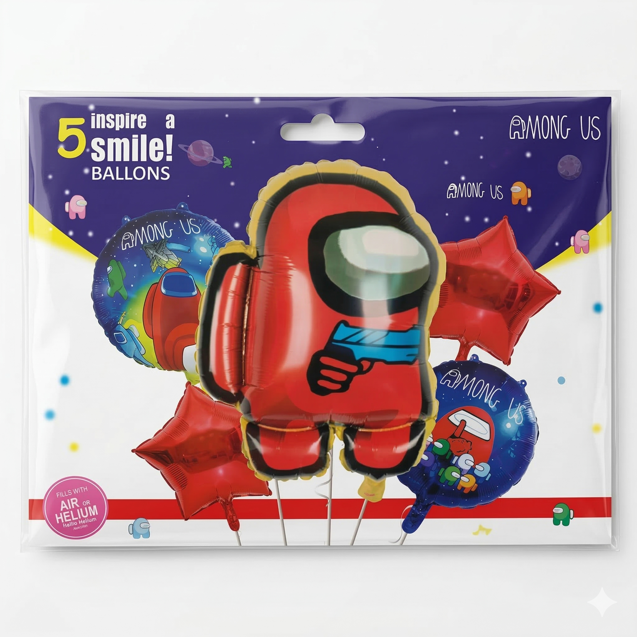 Bouquet de 5 Globos - Among Us