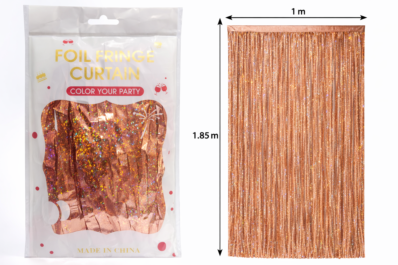 Cortina de Fiesta - Tornasol Oro Rosa