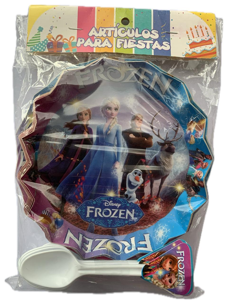 Paquete de platos - Frozen x 12 unid