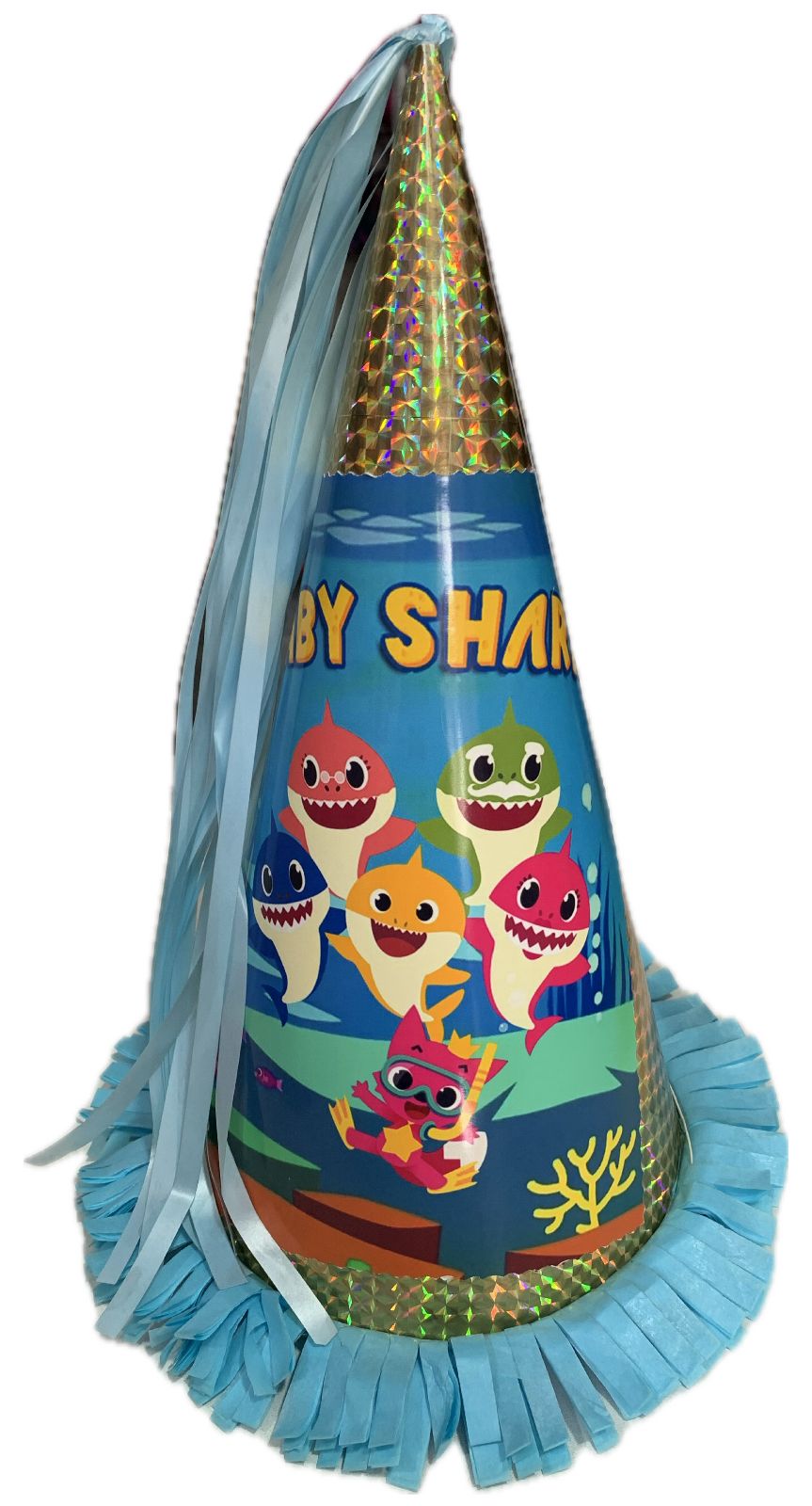 Gorro para cumpleañero - baby shark