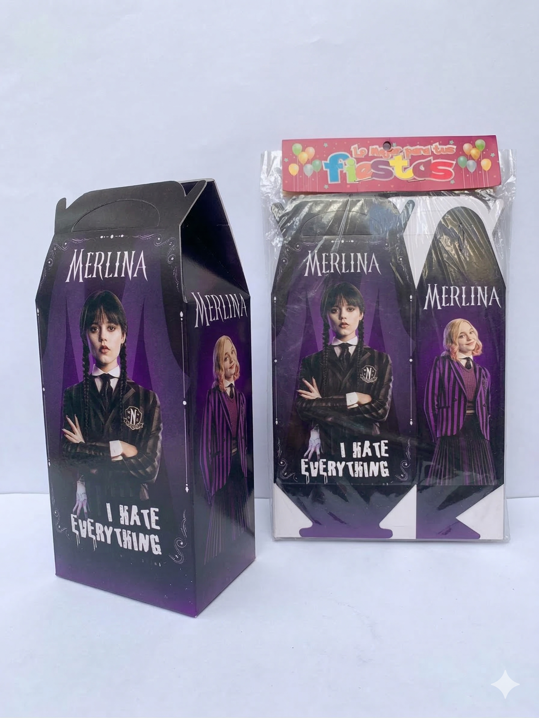 Set de 12 Cajas Sorpresa - Fiesta Merlina